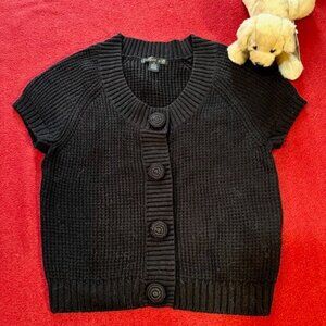 August Silk Button Down Sweater - Sz M